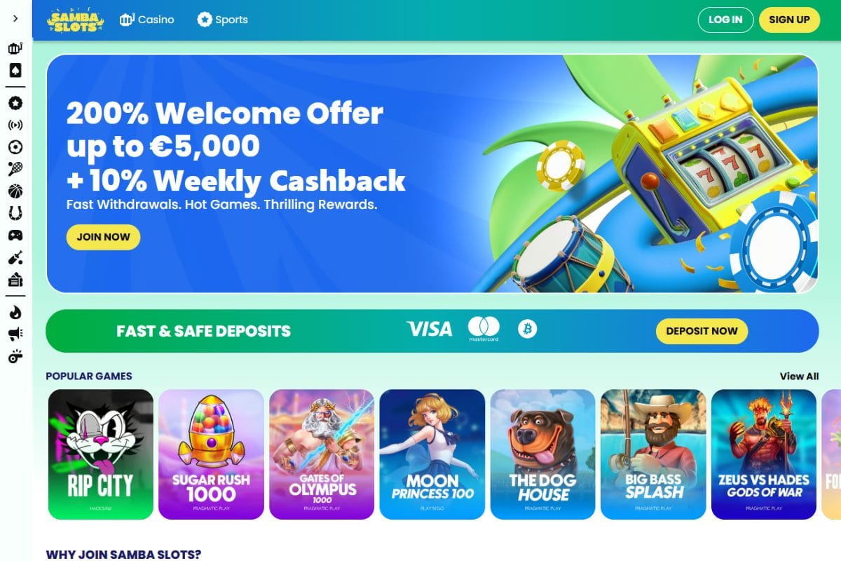 samba slots Καζινο χωρις ταυτοποιηση