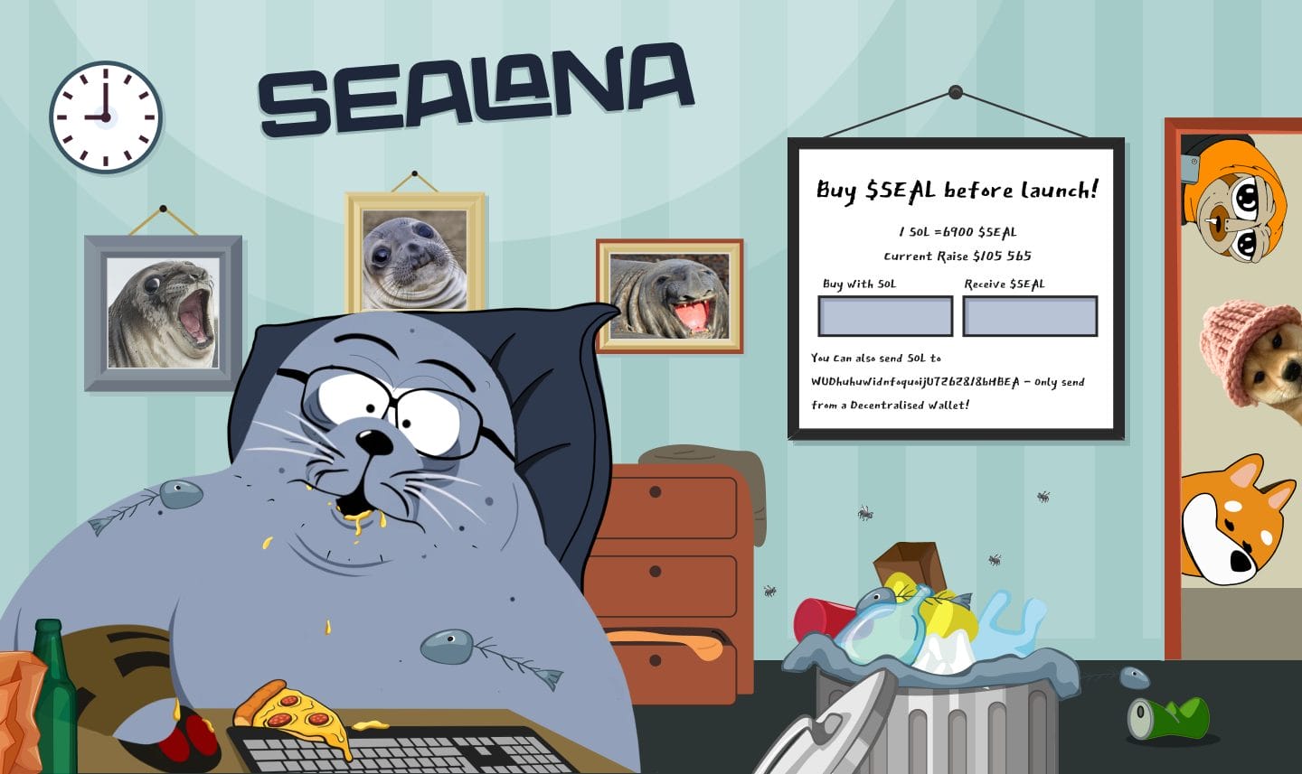 Une capture d'écran de la page d'accueil de Sealana.