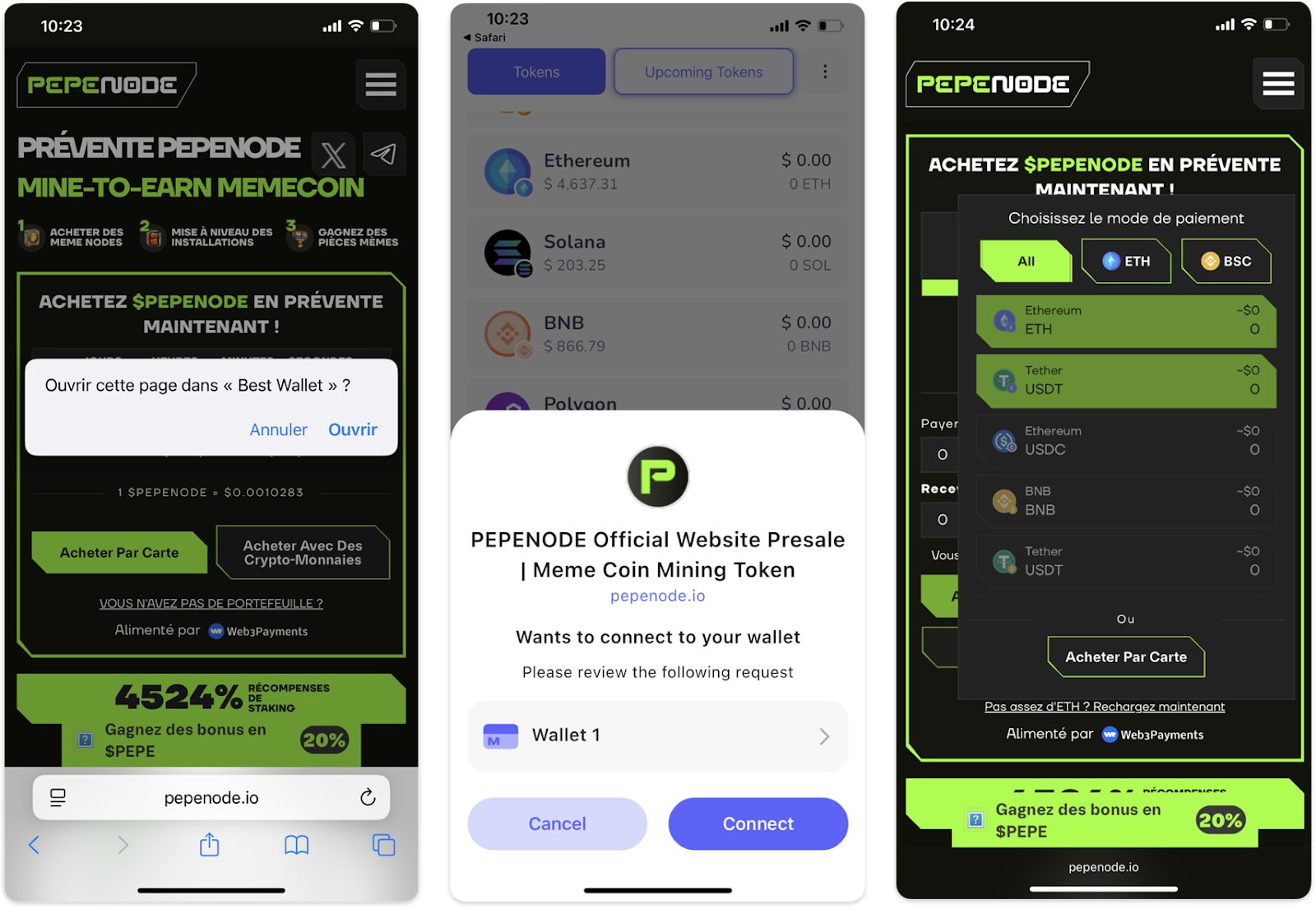 télécharger pepenode best wallet