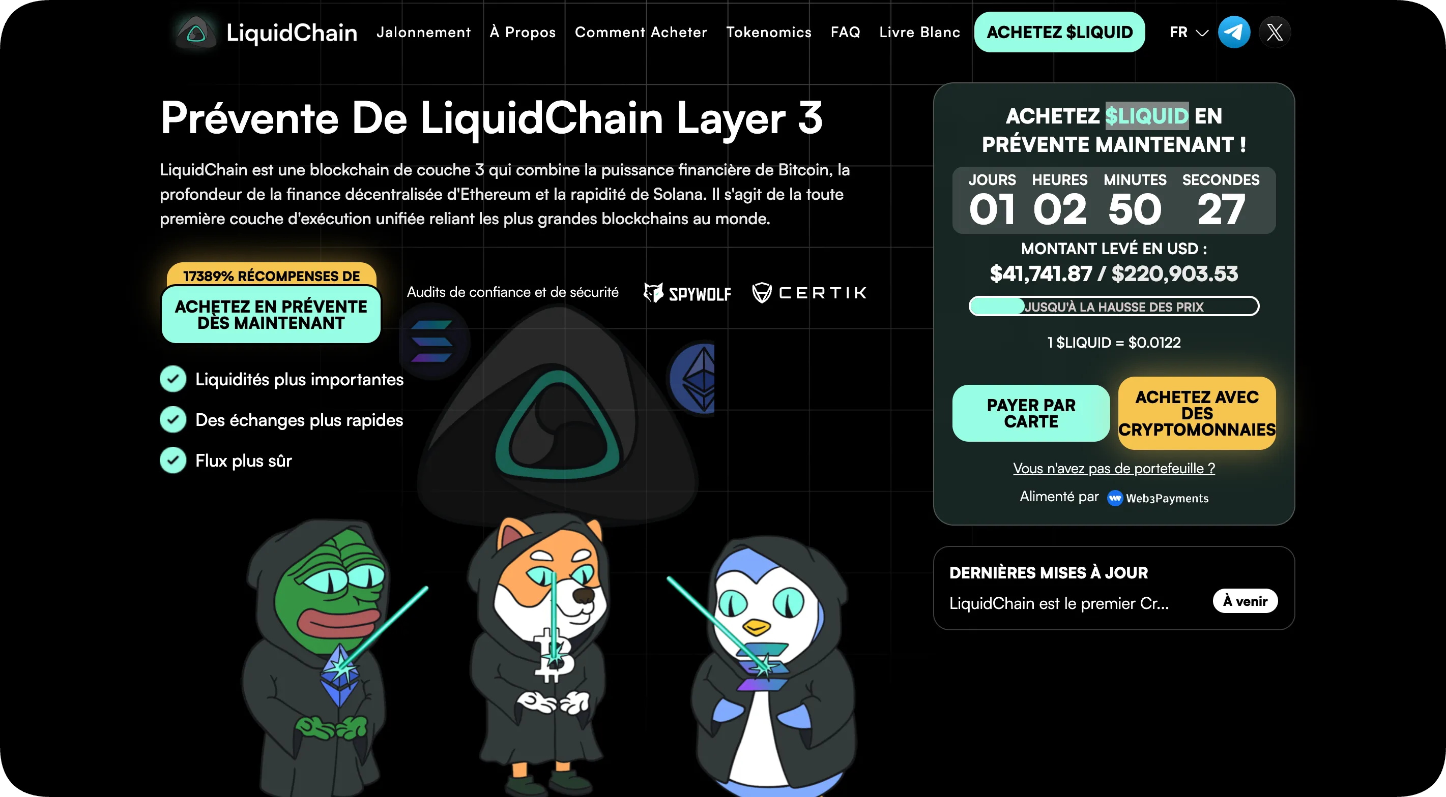 LiquidChain page principale