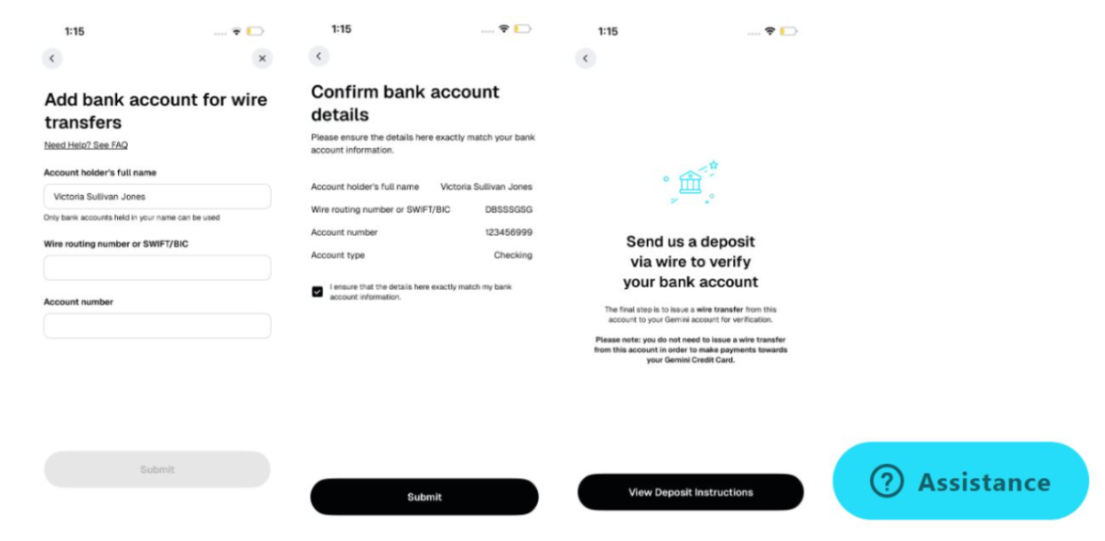 gemini - ajouter un compte
