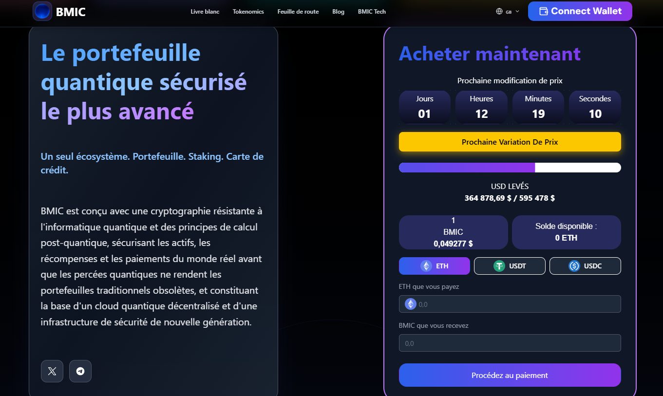 wallet pour acheter BMIC