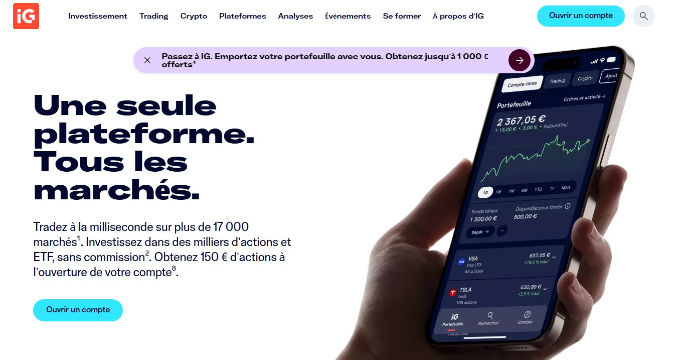 Avis IG 2026 : tour d&rsquo;horizon de la plateforme, les frais et les actifs