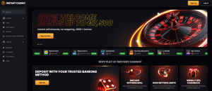 Главная страница криптоказино Instant Casino