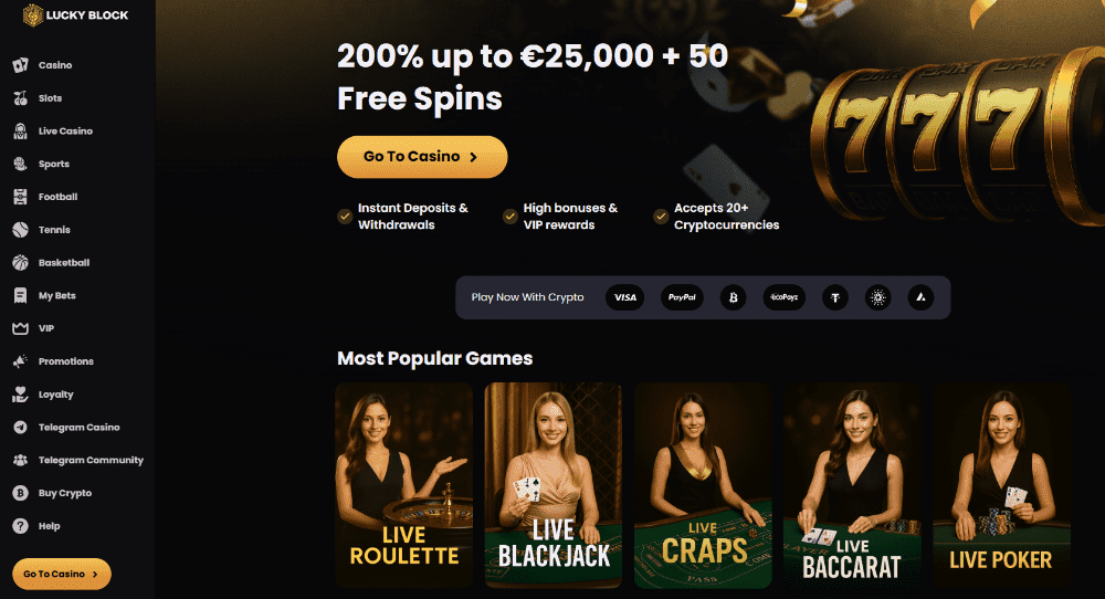 Казино без KYC Lucky Block