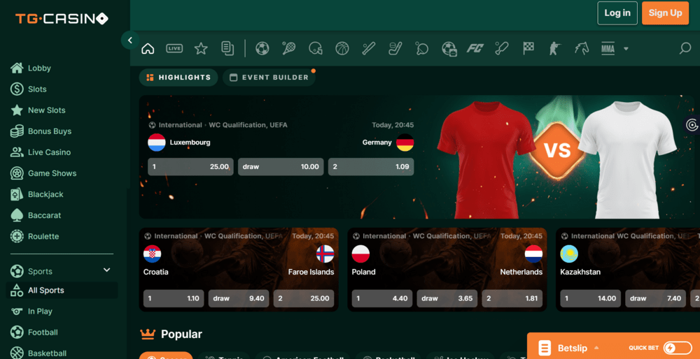 Крипто БК TG.Casino