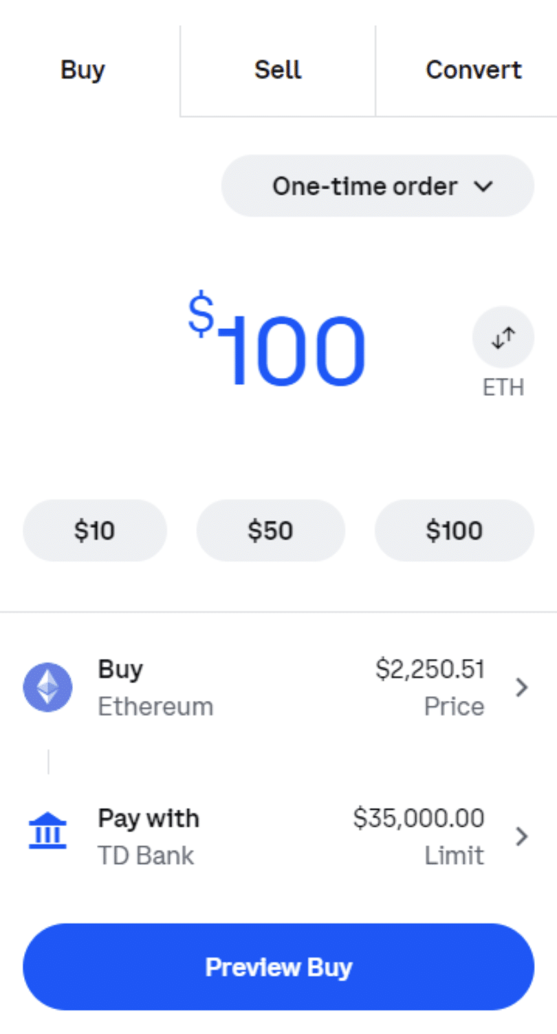 Coinbase Eth satın al