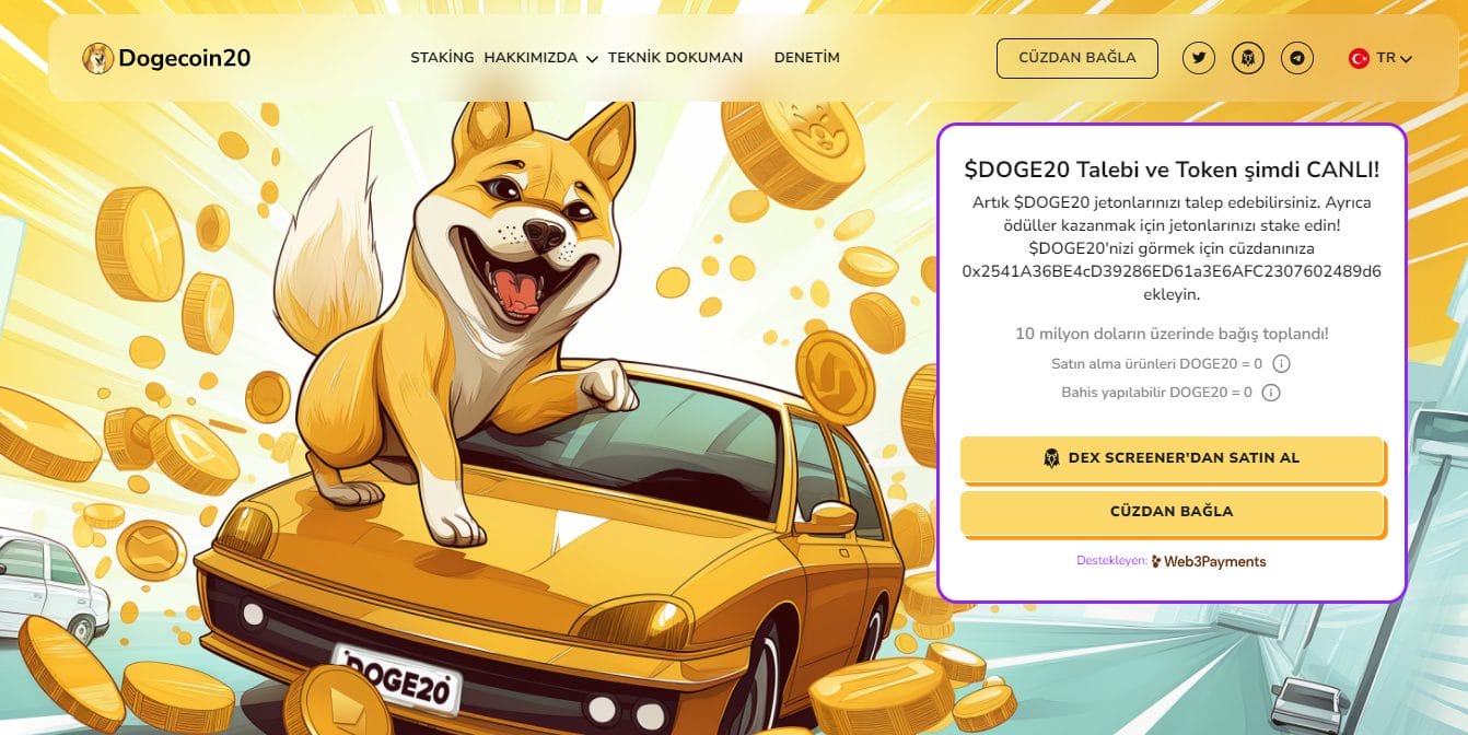 Dogecoin20, MEXC'de %45 Stake Ödülü İle Geliyor!