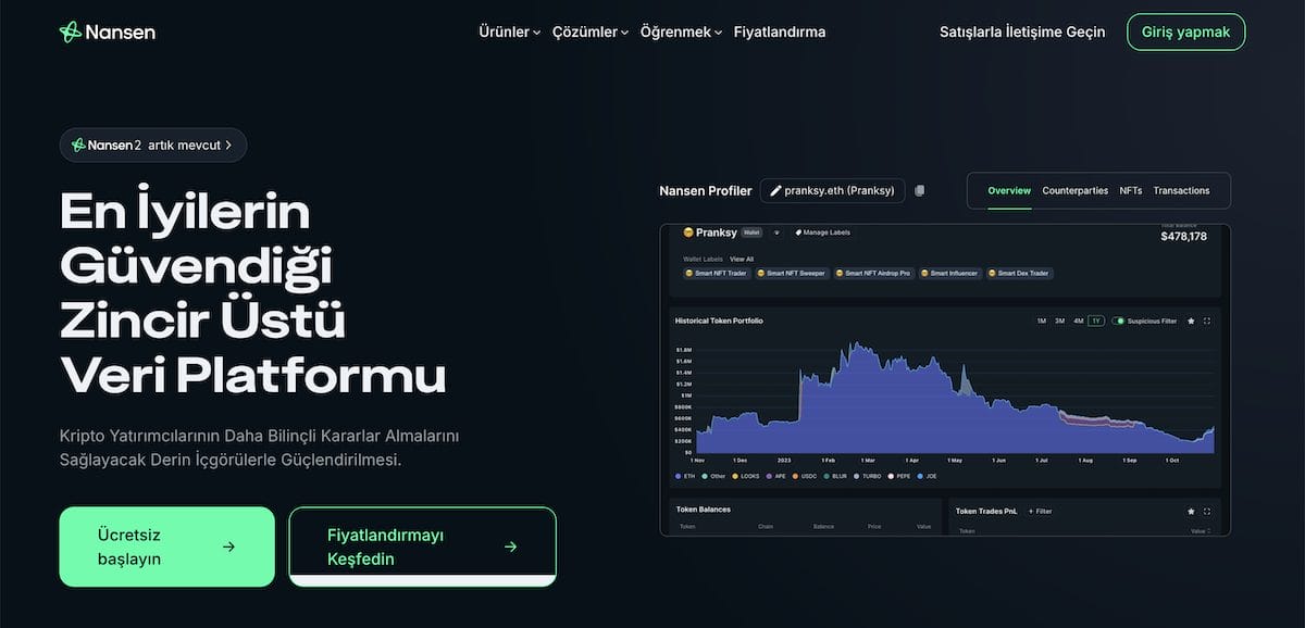 En iyi kripto balina takipçileri nansen.ai