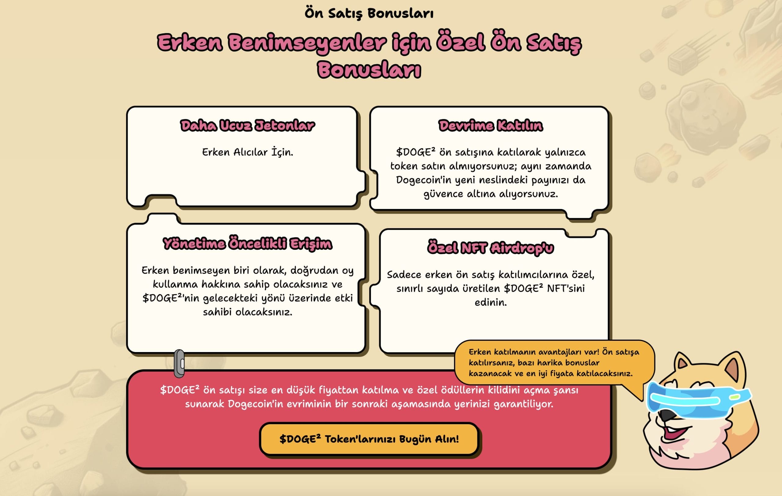 Dogesquared ön satış bonusları