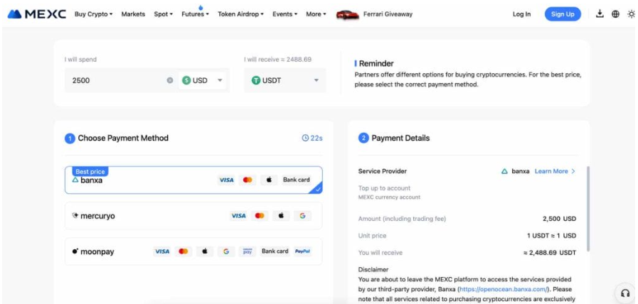 MEXC Hesabına Fon Yatırma