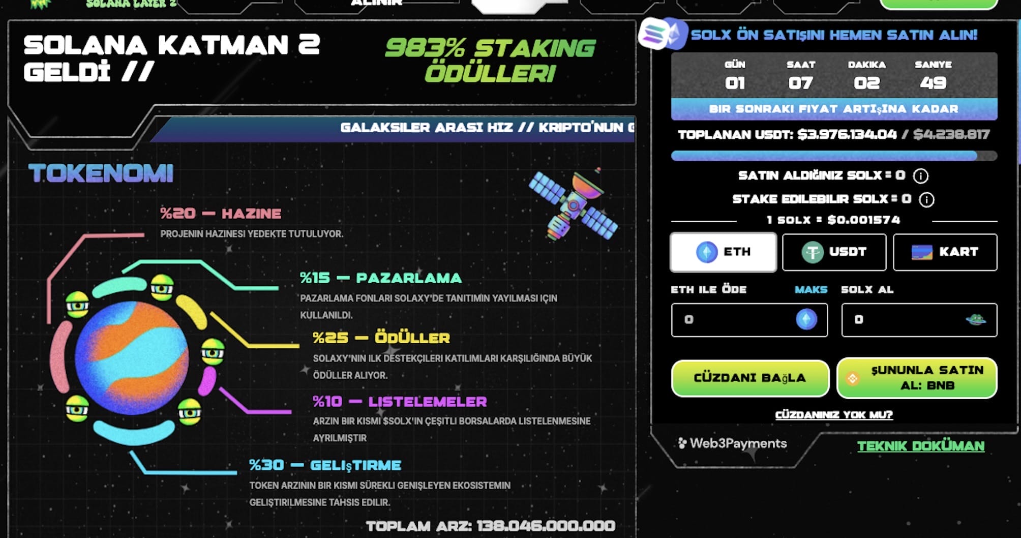Solaxy nasıl alınır? Tokenomik
