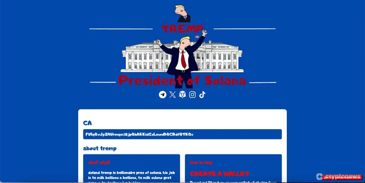 en iyi Trump meme coinleri. Doland Tremp (TREMP)