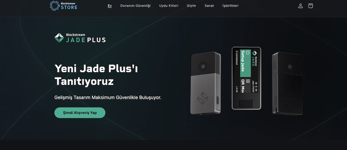 Çoklu imza gerektiren Blockstream Jade Donanım cüzdanı