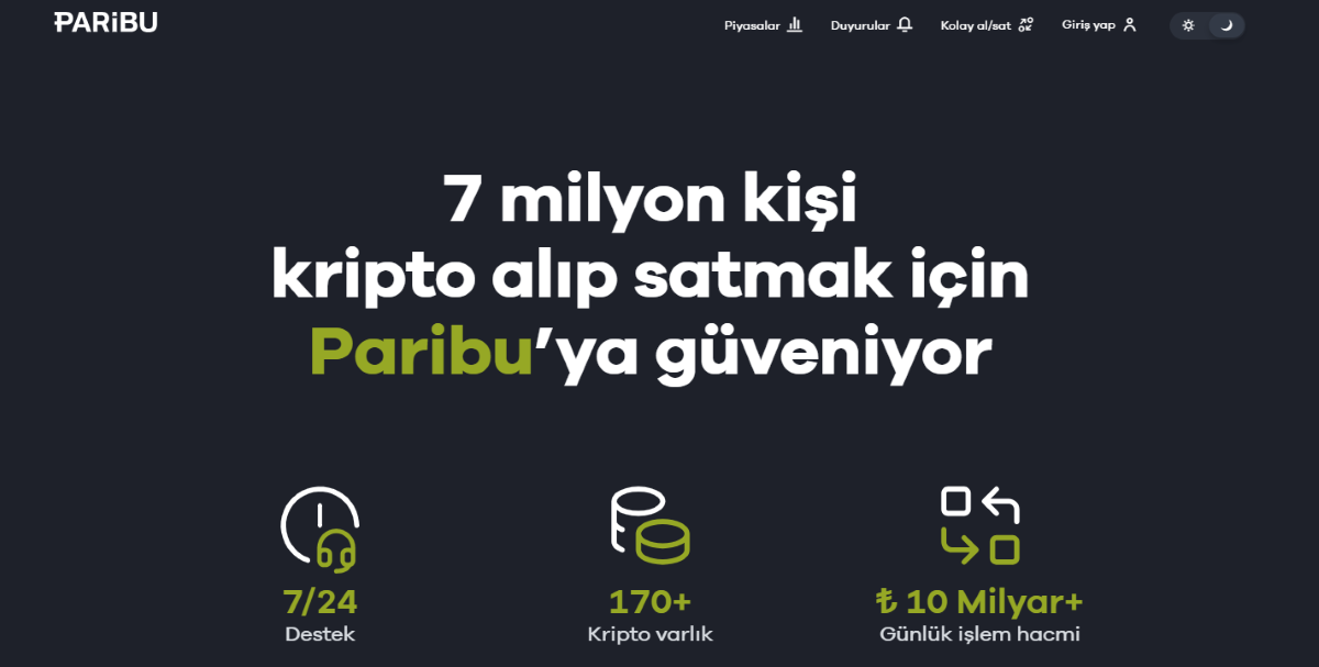 paribu türk kripto borsası