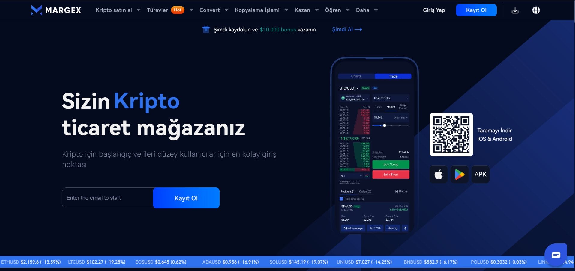 Margex - KYC Gerektirmeyen Borsa