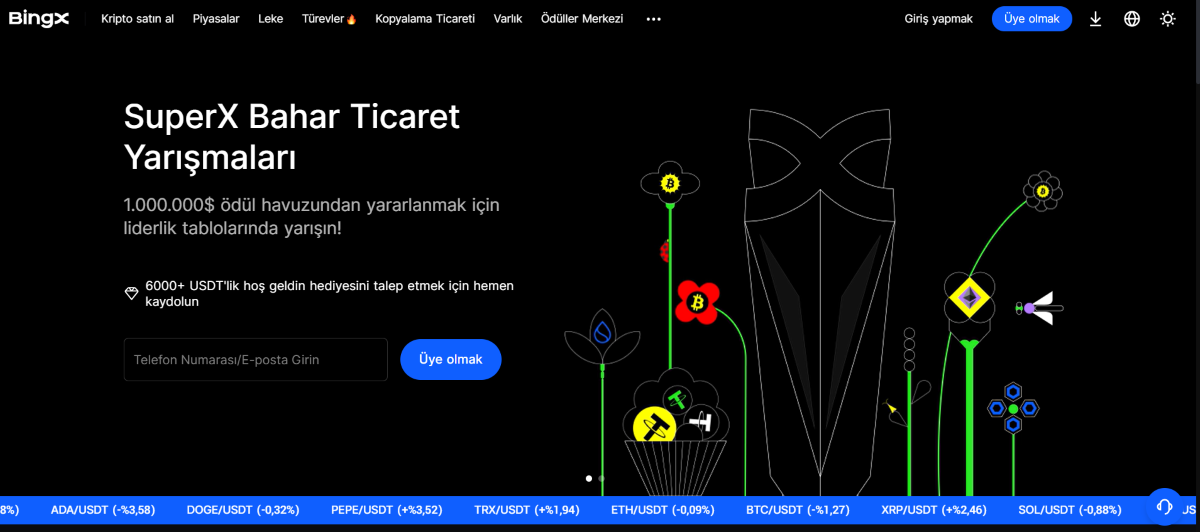 bingx - kripto bonus veren siteler