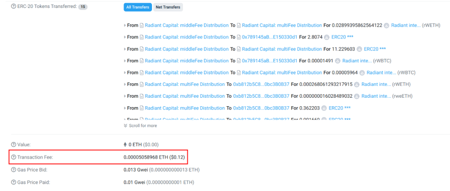 Gas Ücretini Görüntüleme Yöntemi