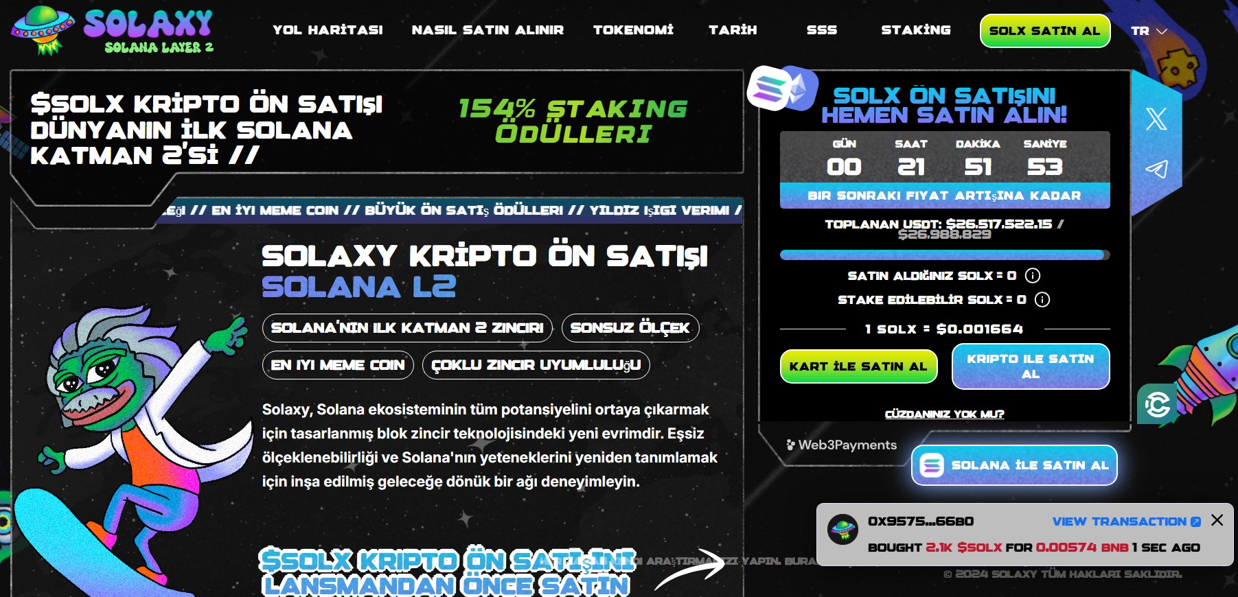 Bir Gecede En Çok YÜkselen Coin Projesi Solaxy