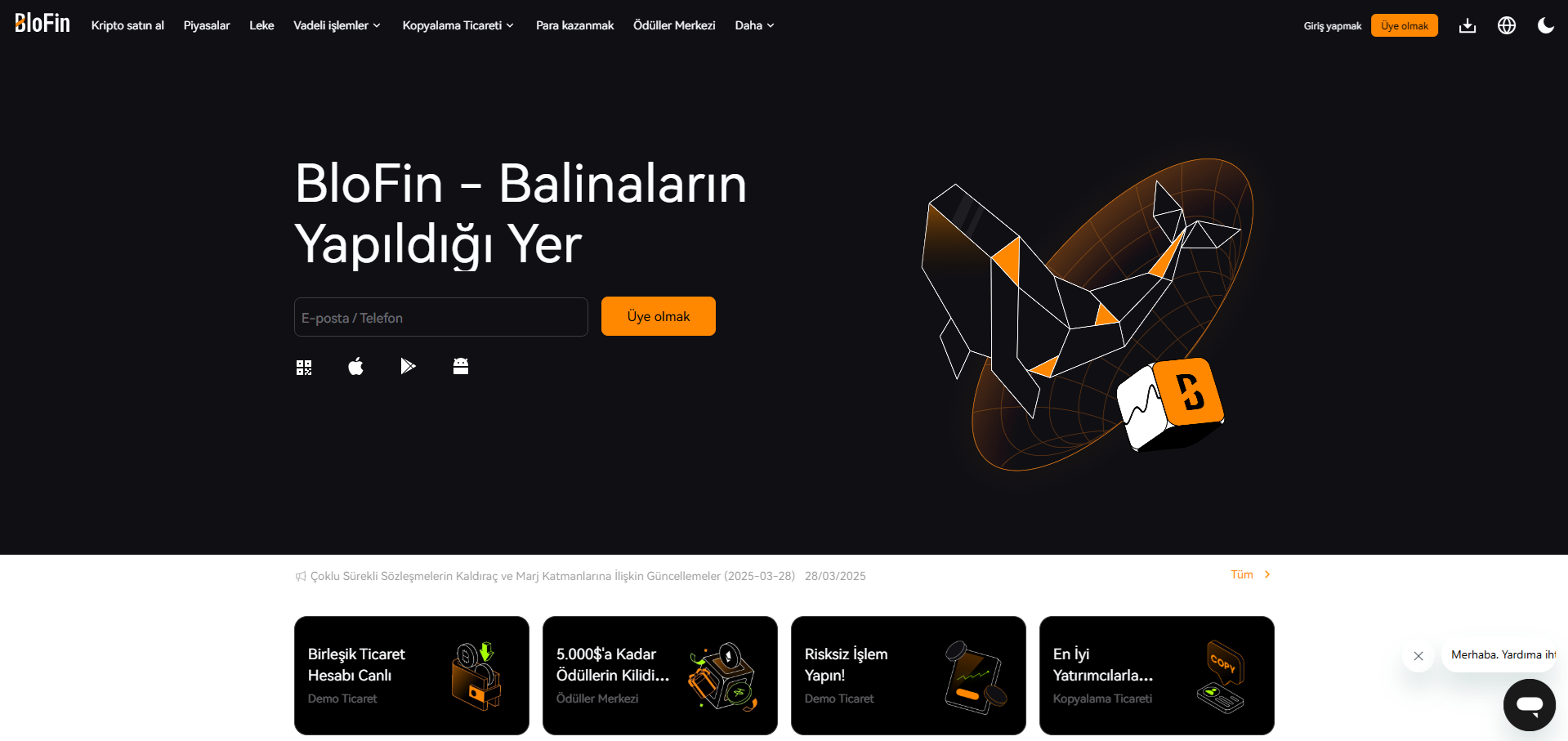 blofin - kredi kartı ile bitcoin alma onaysız