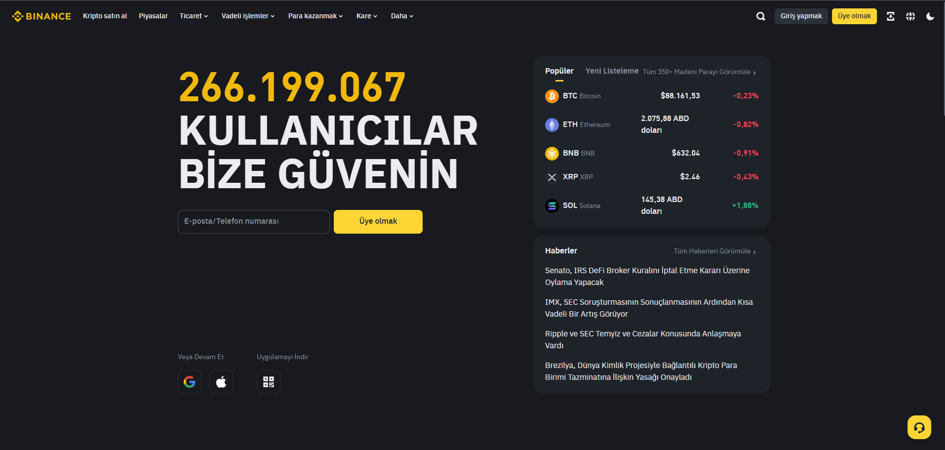 en büyük kripto borsası