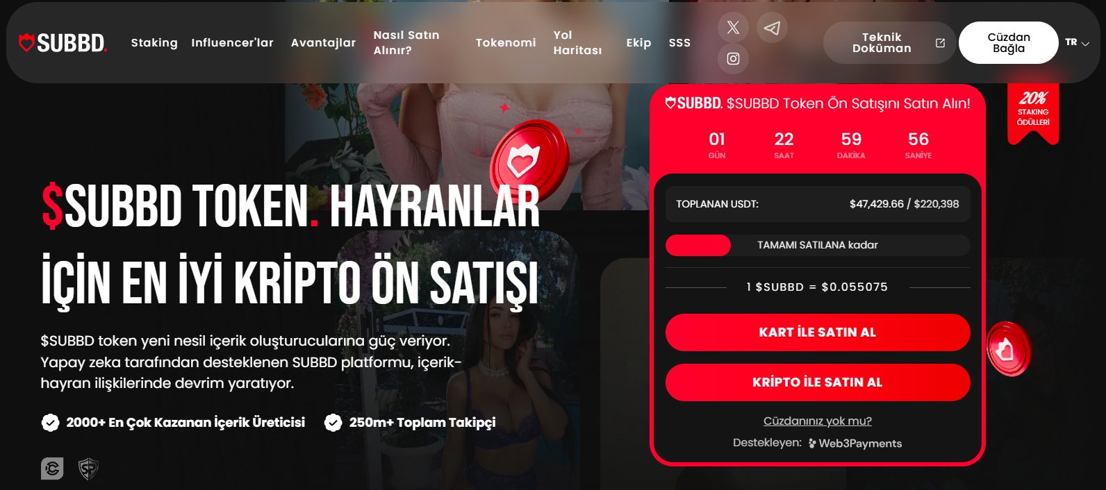 SUBBD - ön satış coini