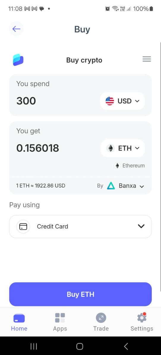 Kripto cüzdanına bakiye yükleme işlemi