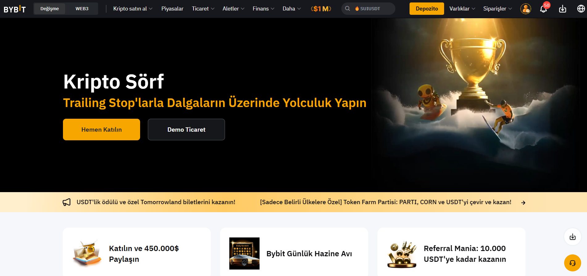 bybit borsasında nasıl kripto para alınır