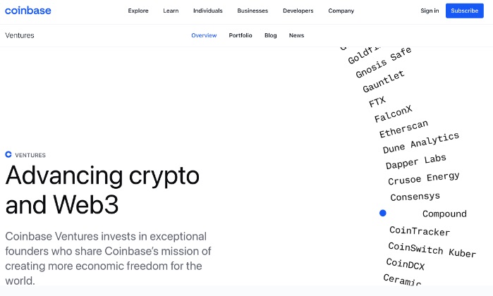 en iyi kripto yatırım fonları. Coinbase Ventures