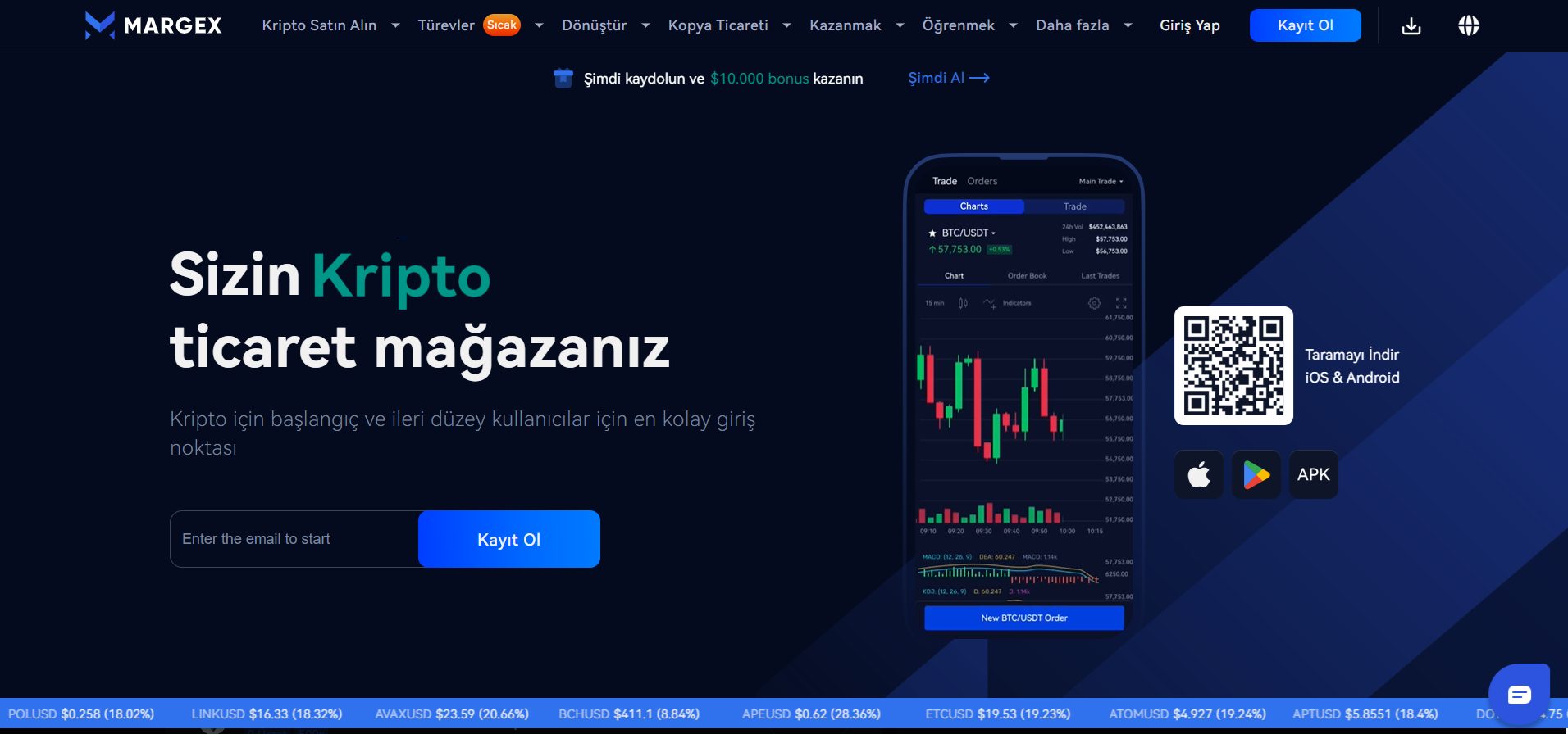 hoşgeldin bonusu veren kripto borsalar