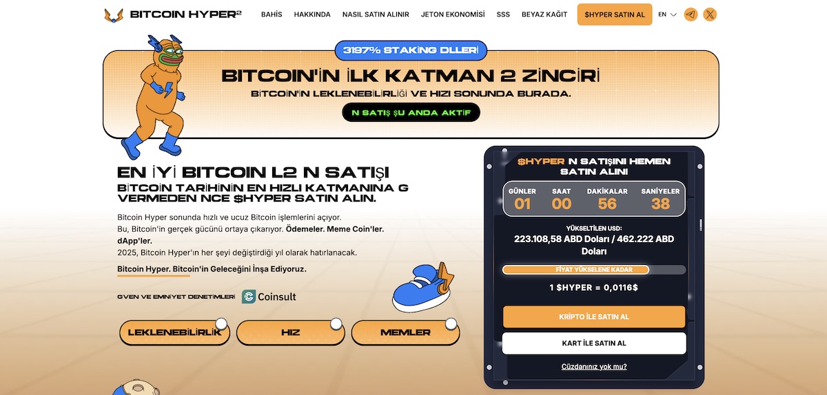 Kraken’de listelenecek yeni coinler arasındaki Bitcoin Hyper