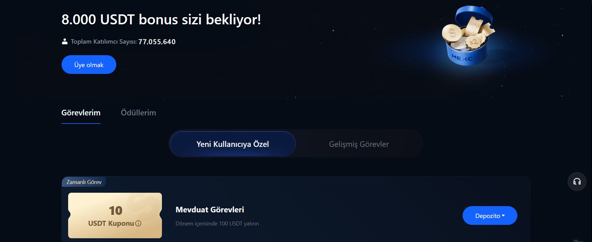 kripto bonus kodları