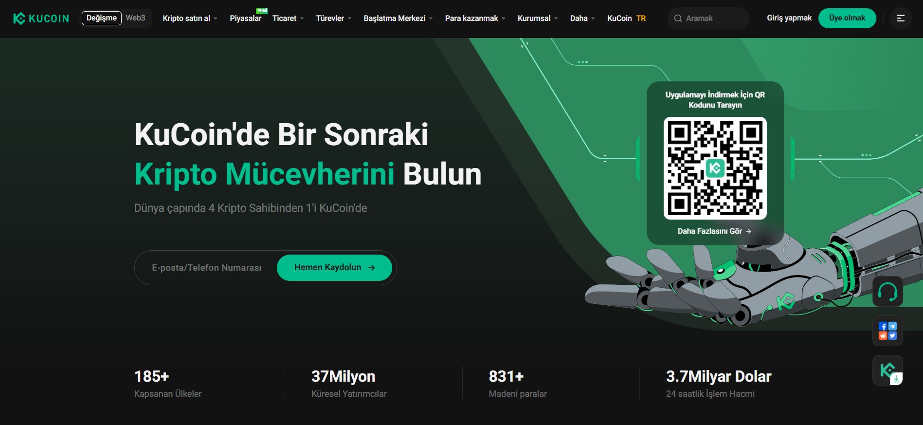 En çok tercih edilen kripto borsaları arasında yer alan Kucoin analizi