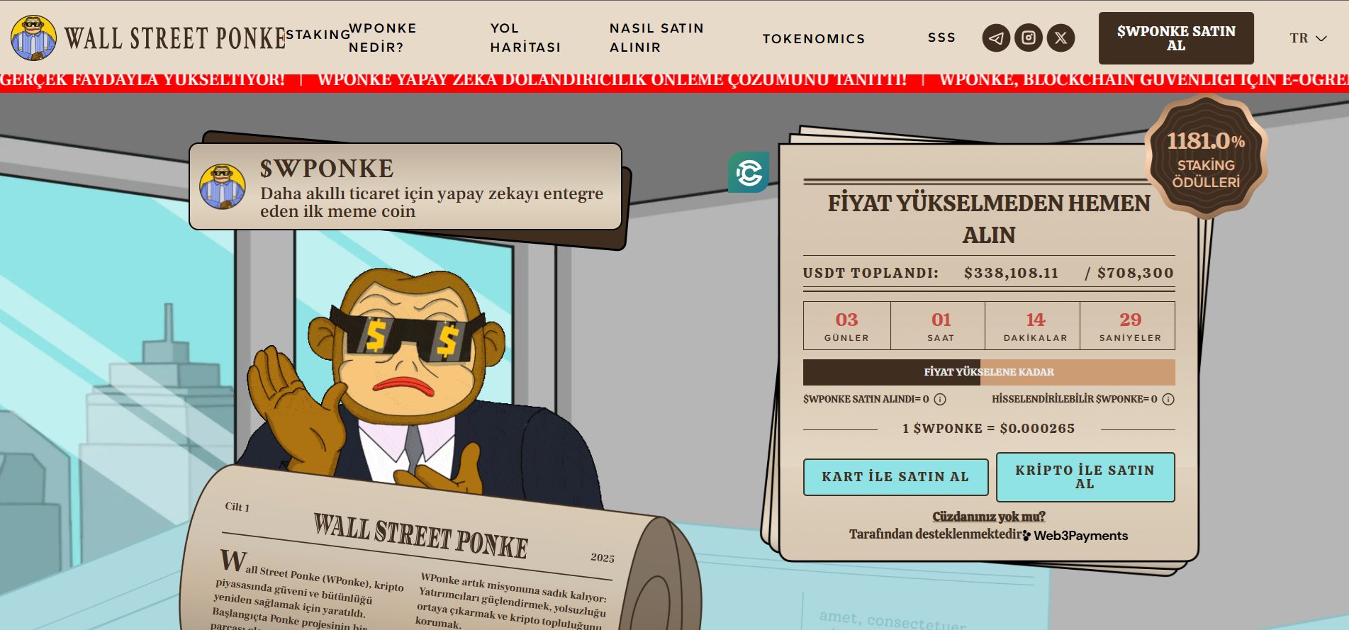 Wall Street Ponke ön satışı