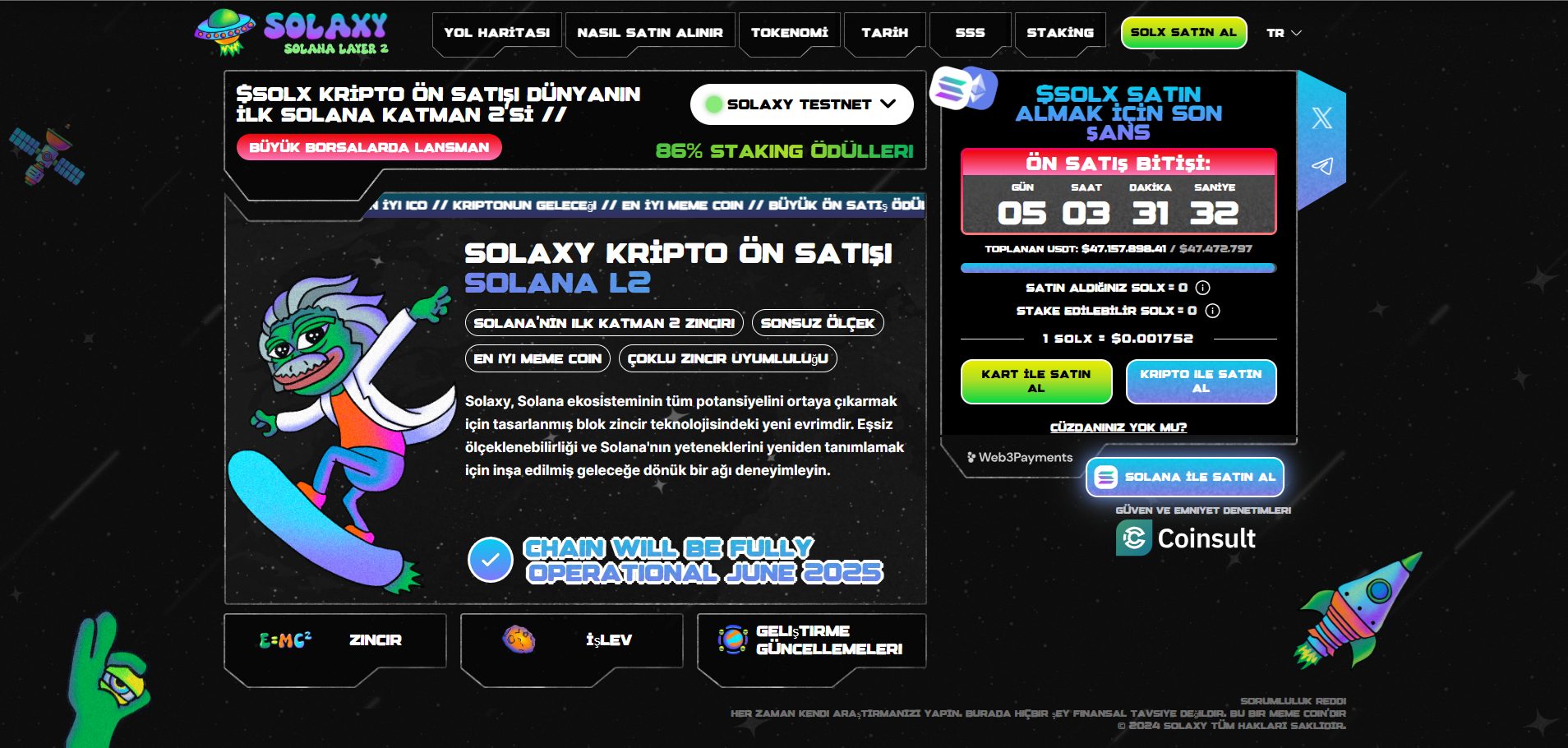 Solaxy ön satışı