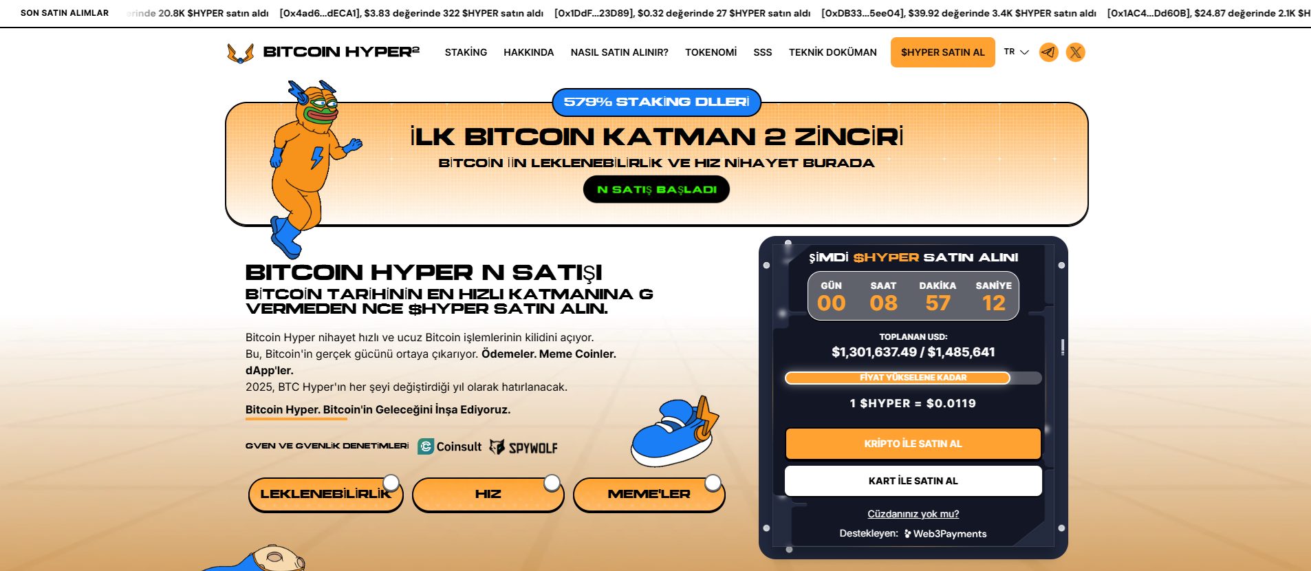 Bitcoin Hyper ön satışı