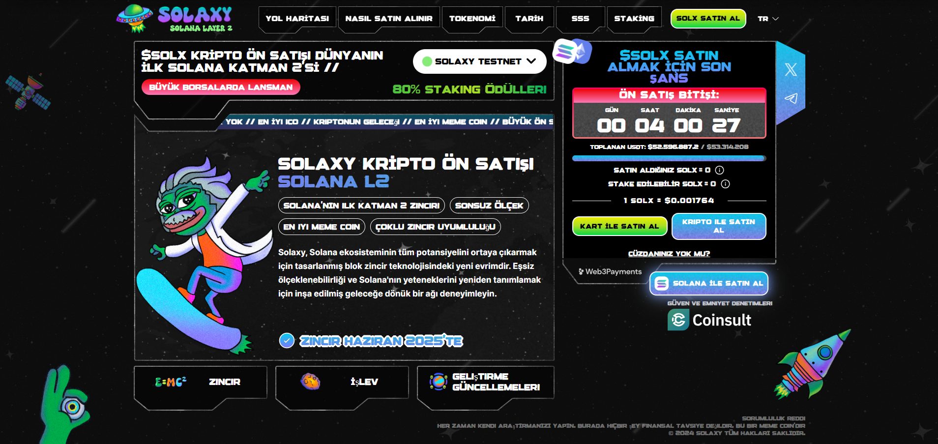 Solaxy ön satışı