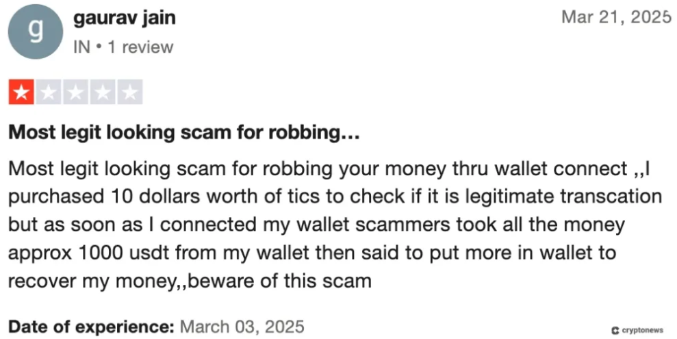 Qubetics hakkında Trustpilot incelemesi 3