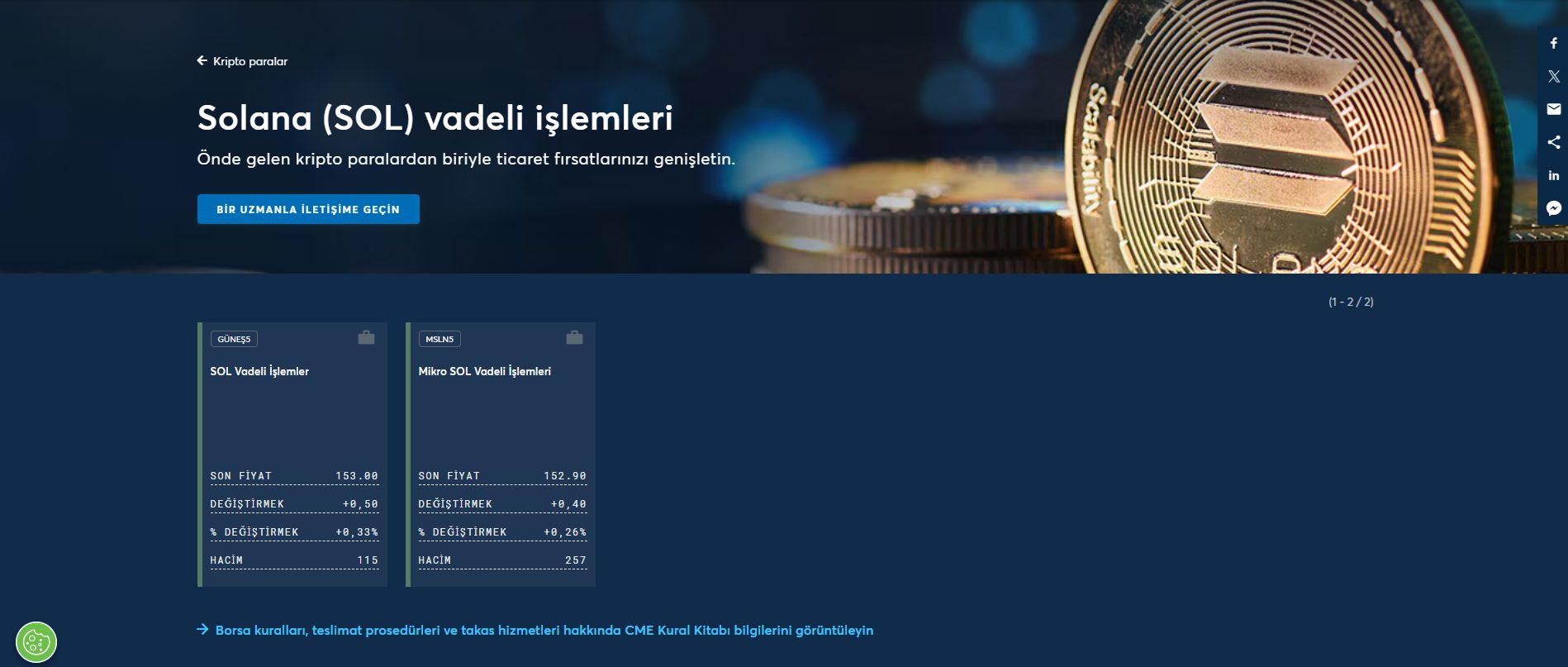 Solana vadeli işlemleri