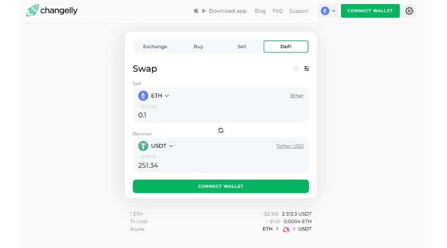merkeziyetsiz borsalar - Changelly