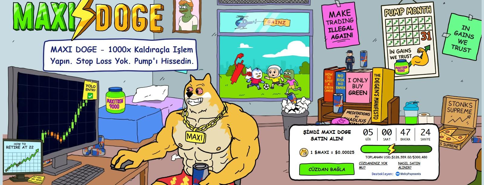 MaxiDoge Ön Satışı Başladı! Balinalar Dakikalar İçinde 100 Bin Dolarlık $MAXI Topladı