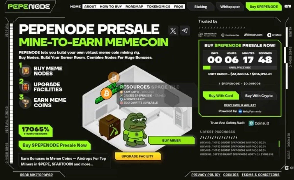 PEPENODE-Meme Coin Madenciliği Oyunu