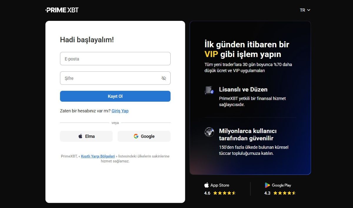 PrimeXBT – Yüksek Kaldıraç ve Çoklu Varlık Seçenekleriyle En İyi Kripto Uygulaması