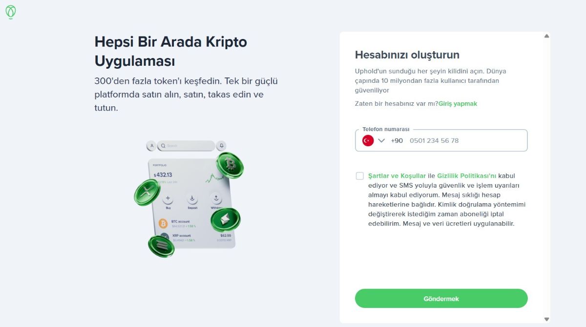 Uphold – Çok Zincirli Swap İmkânıyla En İyi Kripto Uygulaması Siteleri Arasında Yer Alan Platform