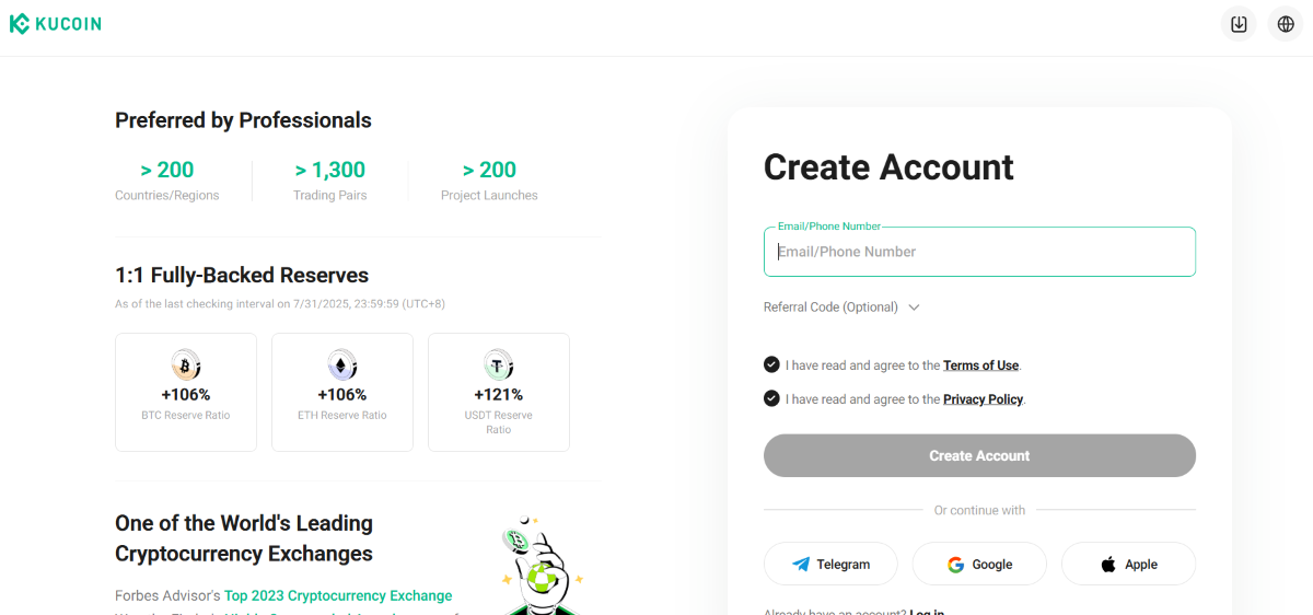 Kripto vadeli işlemler için borsalar - KuCoin