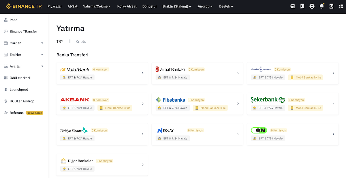 Binance TR Bankadan kripto para nasıl alınır