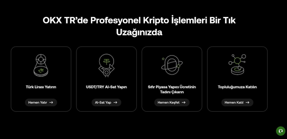 OKX TR TL yatır kripto satın al