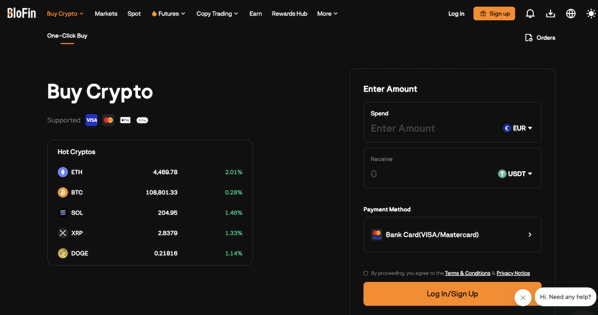 BloFin Bankadan kripto para nasıl alınır