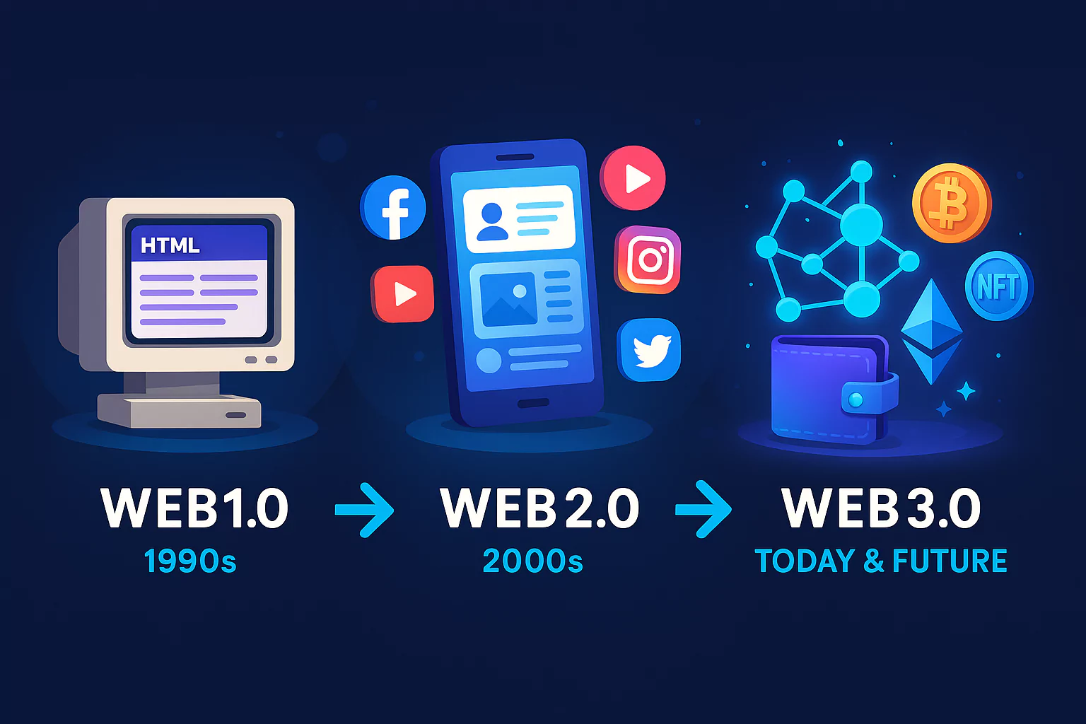 web3 web2 web1 tarihi