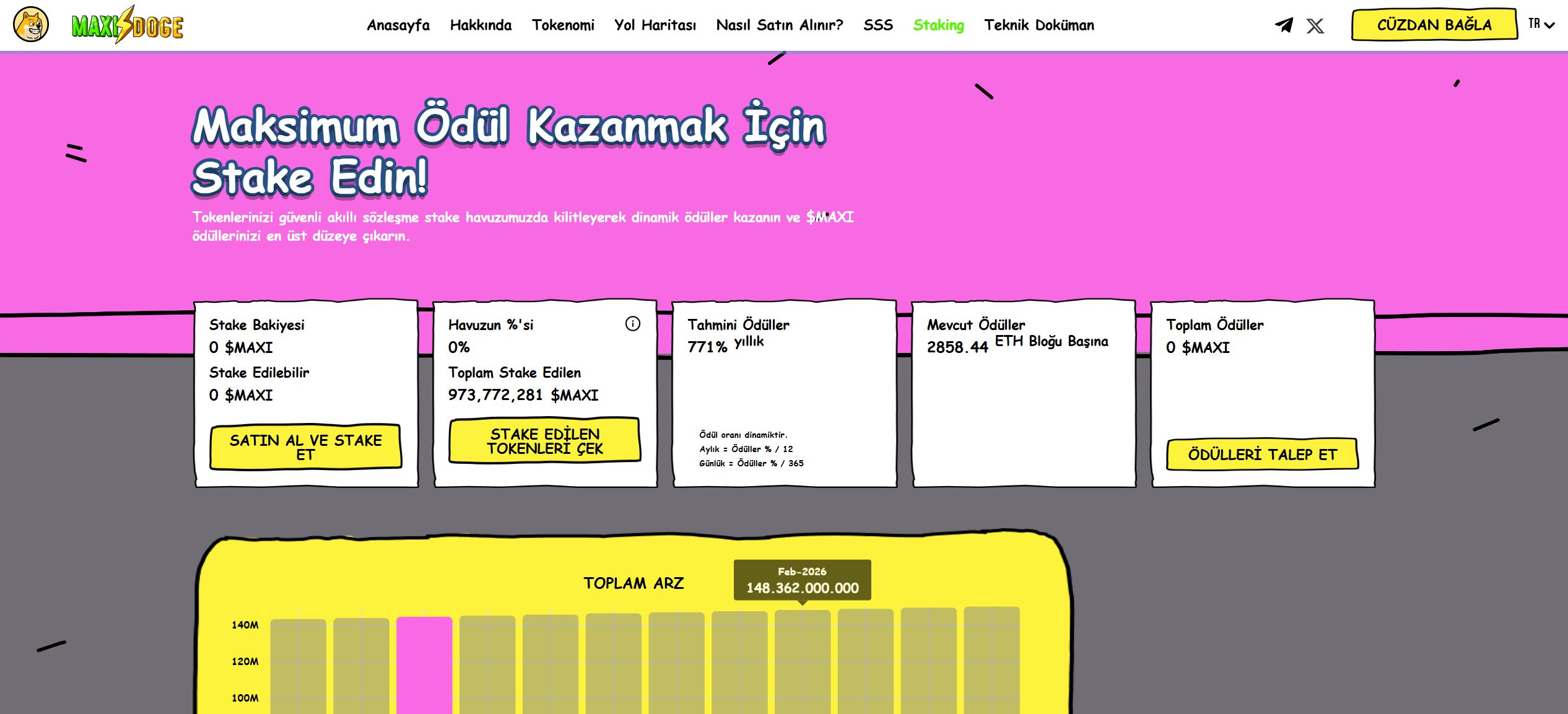 maxi doge staking mekanizması